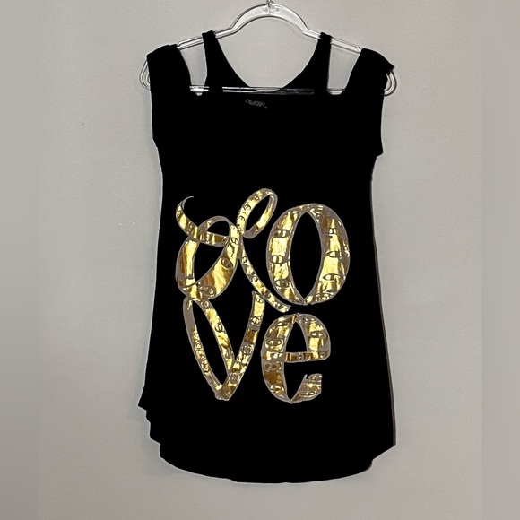 🖤💛 LAUREN MOSHI | LOVE | Med ~ Cold Shoulder - Picture 1 of 12